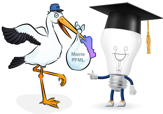 Lumen with Stork Carrying Maine PFML